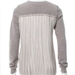 Clu - Pleat-Accented Long Sleeve Top Sweatshirt - Gray Size S NET-A-PORTER - NWT